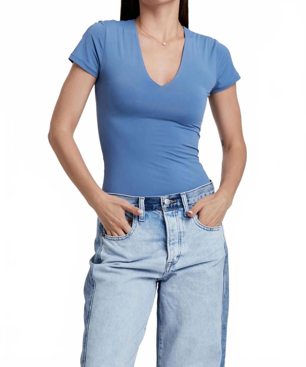 NEW ANOTHER LOVE roma tee in stormy blue
